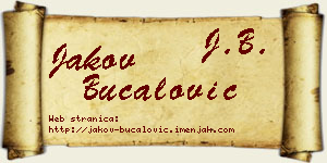 Jakov Bucalović vizit kartica
